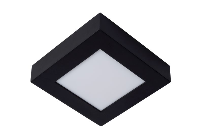 Lucide BRICE-LED - Zapustené stropné svietidlo Kúpeľňa - LED Dim. - 1x15W 3000K - IP44 - Čierna